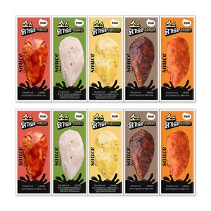 햇살닭 소스 닭가슴살 5종, 100g, 50개
