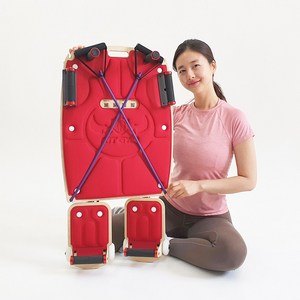 글로벌 5억 펀딩! 키트짐 ( KIT GYM ) / 님프 필라테스 기구 리포머 홈필라테스 홈트 홈짐 가정용 올인원 운동기구, KIT GYM 쿠션 레드, 레드