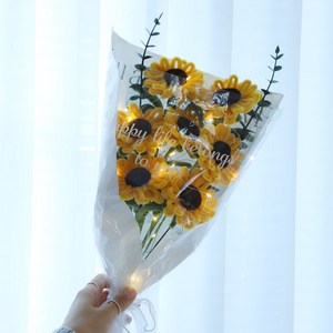 솜씨키트 모루 공예 해바라기 꽃다발 만들기 DIY키트 (10송이), 라이터