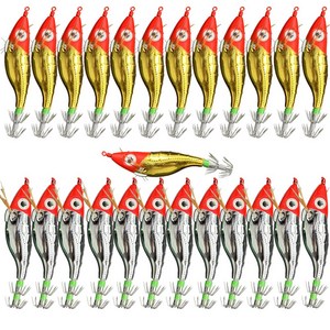 왕눈이에기 문어 에기 25p 혼합 세트 쭈꾸미 갑오징어 애기, 고추장골드+고추장실버, 25개, 8.3g