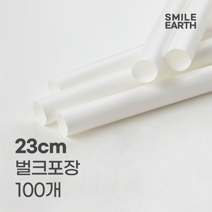 스마일어스 PLA 옥수수 버블티 빨대 23cm 벌크 포장, 1개, 100개입