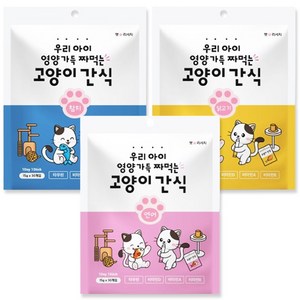 퐁츄르 짜먹는 고양이 간식, 참치+연어+닭고기, 15g, 90개