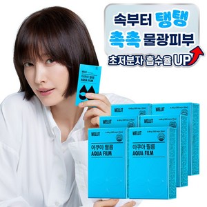 웰릿 아쿠아필름 저분자 히알루론산 고함량 120mg 콜라겐 엘라스틴, 1개