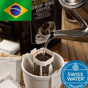 (갓볶은 드립백 원두커피) 브라질 NY2/3 스위스 워터 디카페인 12g/10티백, 개별포장, 1개