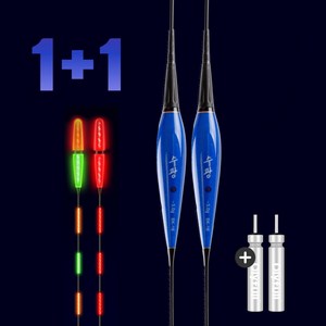 1+1 수광 왕방울 스마트 전자찌 파도 민물 올림 고부력 낚시 찌 999피싱, 2개, SK1601(총장35.5cm-부력2.0g)