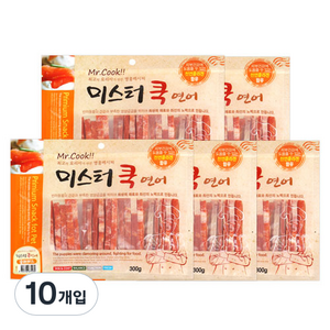 도그펜시아 미스터쿡 강아지 간식 슬라이스, 연어, 300g, 10개