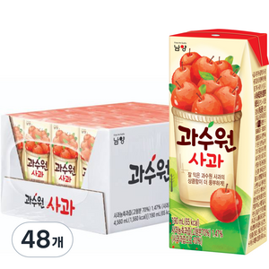 과수원 사과주스, 190ml, 48개