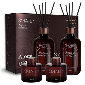 스미어티 프리미엄 클래식 대용량 디퓨저 선물세트, 2개, 블랙 체리, 500ml