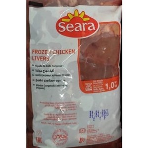 S.N. FOOD SEARA FROZEN HALAL CHICKEN LIVER (씨에라 냉동닭간) 1KG/1팩, 1개, 1kg