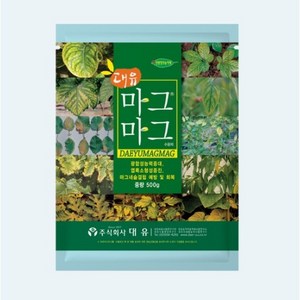 [좋은농자재] 대유 마그마그 수화제(500g) - 마그네슘결핍 예방 및 회복 광합성능력증대 엽록소형성증진, 1개