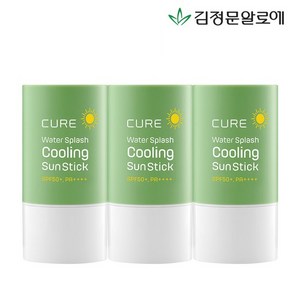 김정문알로에 라 센스 로에 큐어 워터 스플래쉬 쿨링 선스틱 SPF50+ PA++++, 3개, 23g
