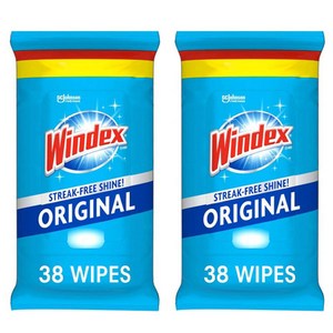 윈덱스 유리 창문 청소 티슈 2개 청결 Windex Wipes