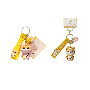 MJ21귀여운캐릭터키링 2p 세트, 아기복돼지+행운호랑이, 1세트