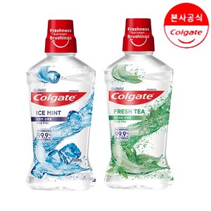 콜게이트 마우스워시 아이스민트 +후레쉬티 750ml(총 2개), 2개, 750ml