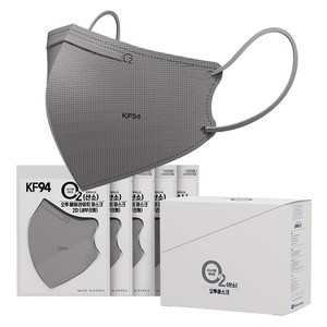 오투에어라이트 KF94 새부리형 마스크 대형 100매 국산, 1개입, 100개, 그레이