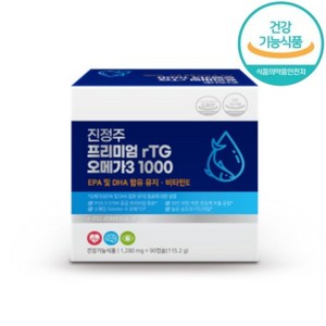 진정주 프리미엄 rTG 오메가3 1000 90캡슐 1박스 진약사몰, 90정, 1개