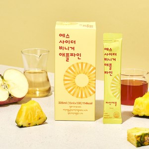 에스사이더비니거 사과 식초 애사비 스틱 애플 파인맛 15P, 225ml, 1개