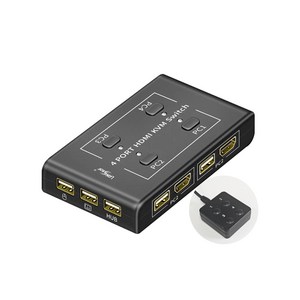 랜스타 USB HDMI 4포트 KVM 스위치, LS-HD4KVM-N, 1개