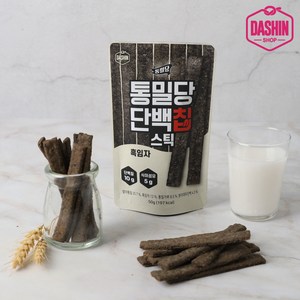 [다신샵] 통밀당 단백칩 흑임자스틱, 50g, 5개