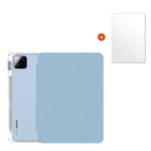 샤오미 미패드 7 커버 케이스 강화유리 세트, 스카이, 1개