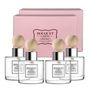 부케가르니 차량용 디퓨저 50ml, 블랙체리, 소프트코튼, 4개