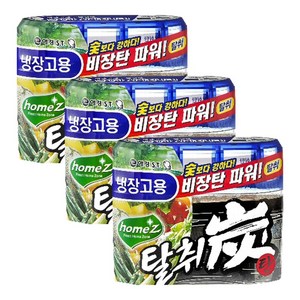 애경 홈즈탈취탄 냉장고용 탈취제, 140g, 3개