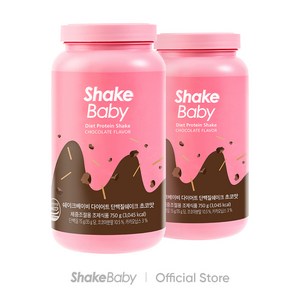 쉐이크베이비 단백질쉐이크 대용량, 초코맛, 2개, 750g