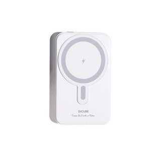 갤럭시 아이폰 맥세이프 슬림 무선충전 보조배터리 거치대 M7, 10000mAh/스노우화이트+맥세이프링, 블랙