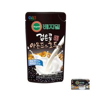 베지밀 검은콩 아몬드 호두 두유 파우치, 190ml, 45개