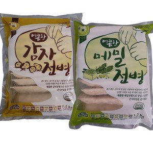아하만두 1봉+1봉 감자전병1.2kg+메밀전병1.2kg, 1세트, 1.2kg