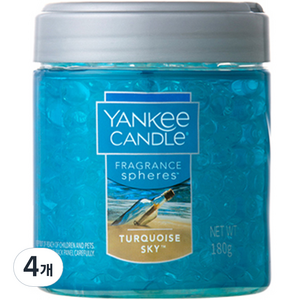 양키캔들 프래그런스 스피어스 차량용방향제, 4개, 터쿼이즈스카이