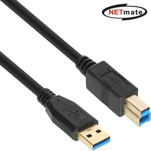 넷메이트 NM-UB310BKZ USB3.0 AM-BM 케이블 1m (블랙), 1개, 1개