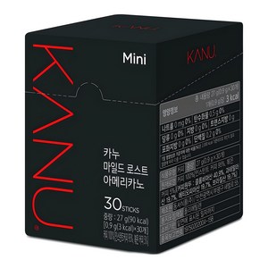 카누 마일드 로스트 아메리카노 원두커피믹스, 0.9g, 30개입, 1개, 900mg