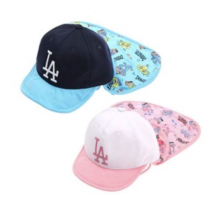 [MLB KIDS] 엠엘비키즈 썬블락 스윔 캡 (72CPE3931) 수영모 수영모자 플랩캡, 07N블루_F1, 1개