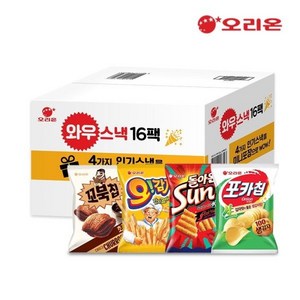 오리온 와우스낵 과자 선물세트, 미니과자4종16팩세트, 1세트