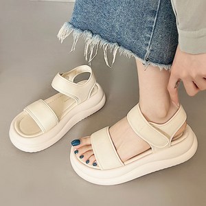 Moden Fashion 여성 심플한 벨크로 샌들 발편한 여름 신발