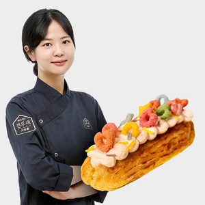 견우재 강아지 디저트 빵 반려동물 수제 생일 간식, 1개, 60g, 핑크시리얼 에클레르