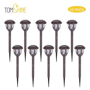 Tomshine 야외용 LED 태양광 정원등 야외정원등 10개, 백색광