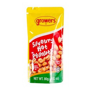 Gowes Savoy Hot Peanuts 그로워스 사보리 핫 피넛, 1팩, 80g