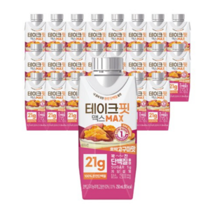 테이크핏 맥스 호박고구마맛 드링크믹스 RTD, 250ml, 48개