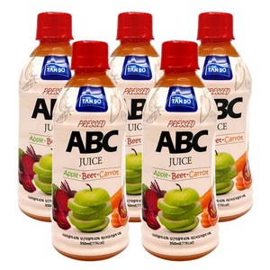 ABC 착즙 주스 사과 당근 레드비트 NFC착즙 100% 350ml 5병 아침건강쥬스 착즙쥬스 식이섬유음료 청혈주스아침