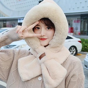 (주)에이스샵 24FW 신상!! 따뜻한 겨울필수템~여성 후드 머플러 바라클라바 목도리 넥워머 곰돌이