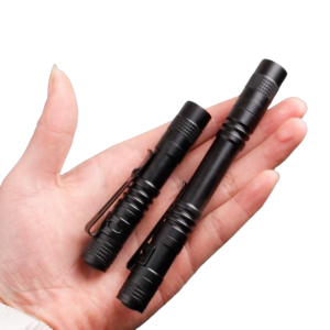 밀리센치 초강력 휴대용 미니 후레쉬 손전등, 1개입, 블랙(13.2cm)