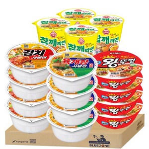 소컵 4종 16개입 세트 (육개장사발면4 김치사발면4 미니왕뚜껑4 참깨라면4), 16개