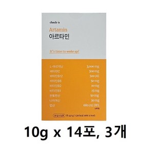 체크오 아르타민 아르기닌 고함량 비타민 랜덤사은품, 140g, 3개