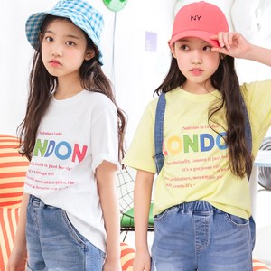 더루비 런던무지개 반팔티셔츠