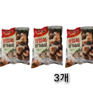 하림 한입쏙 스파이시 닭가슴살 1.2kg, 3개