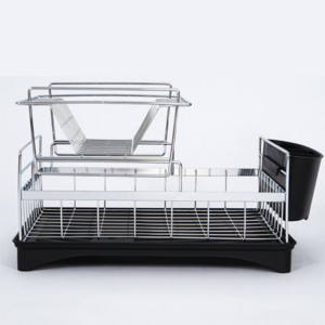 라이프리듬 스텐 설거지 건조대 자동 물빠짐 식기 건조대 2단 탈부착 가능, 1개