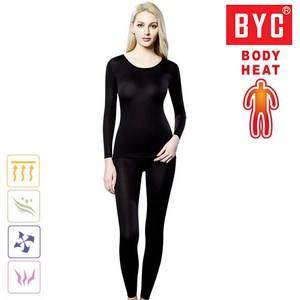 BYC 보디히트 베스트심플 발열내의 여상하세트_YK002