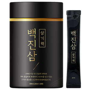 [고농축 산삼진액] 백진삼 삼기력 / 장뇌삼 산양삼 홍삼, 1개, 15회분
